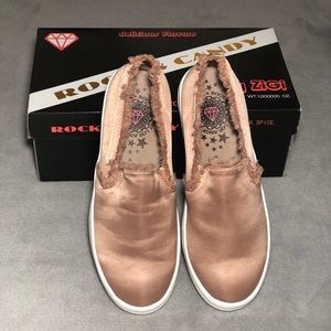 Blush slip-on sneakers